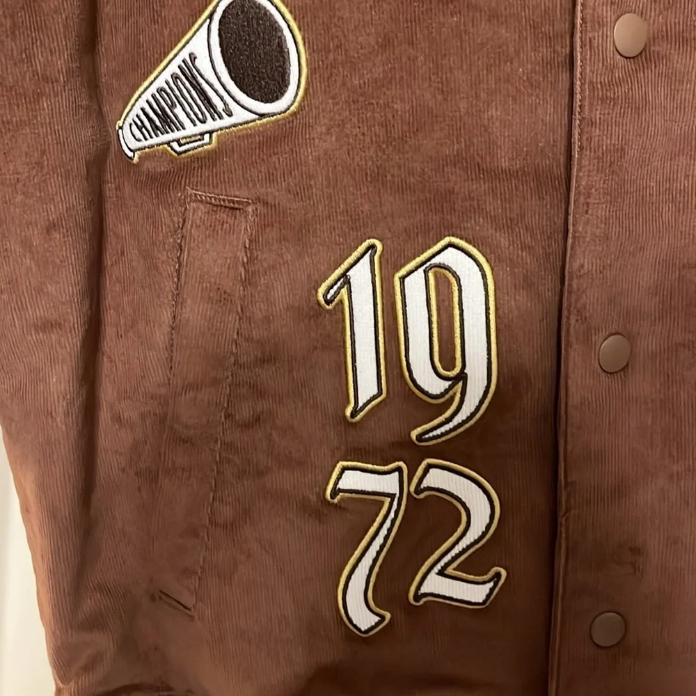 NWT Nike Therma Fit Varsity Jacket, Men’s Sz Medium, Brown - Picture 11 of 15